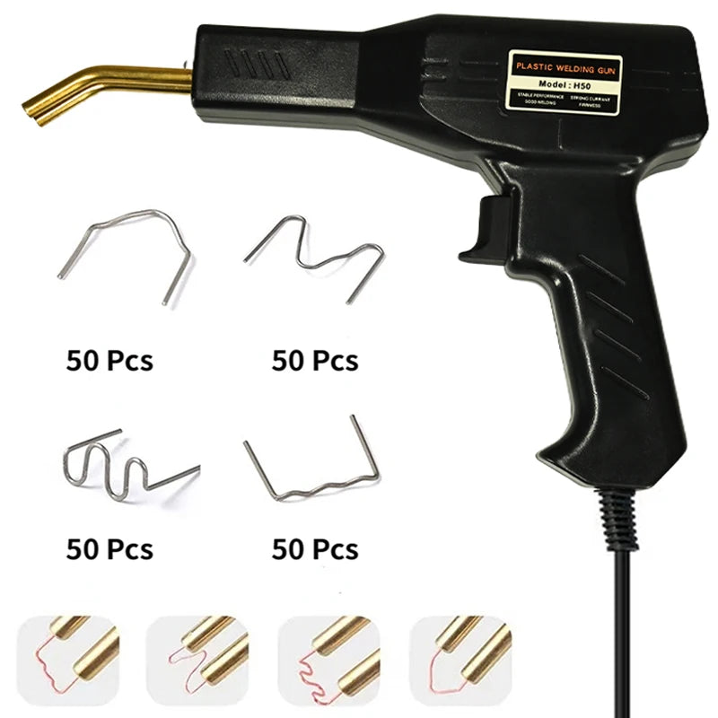 50W Bumper Repair220V Plastic Welding Gun Car Bumper Repair Plastic Welding Equipment With 4 Types Welding Nails Used For Parts