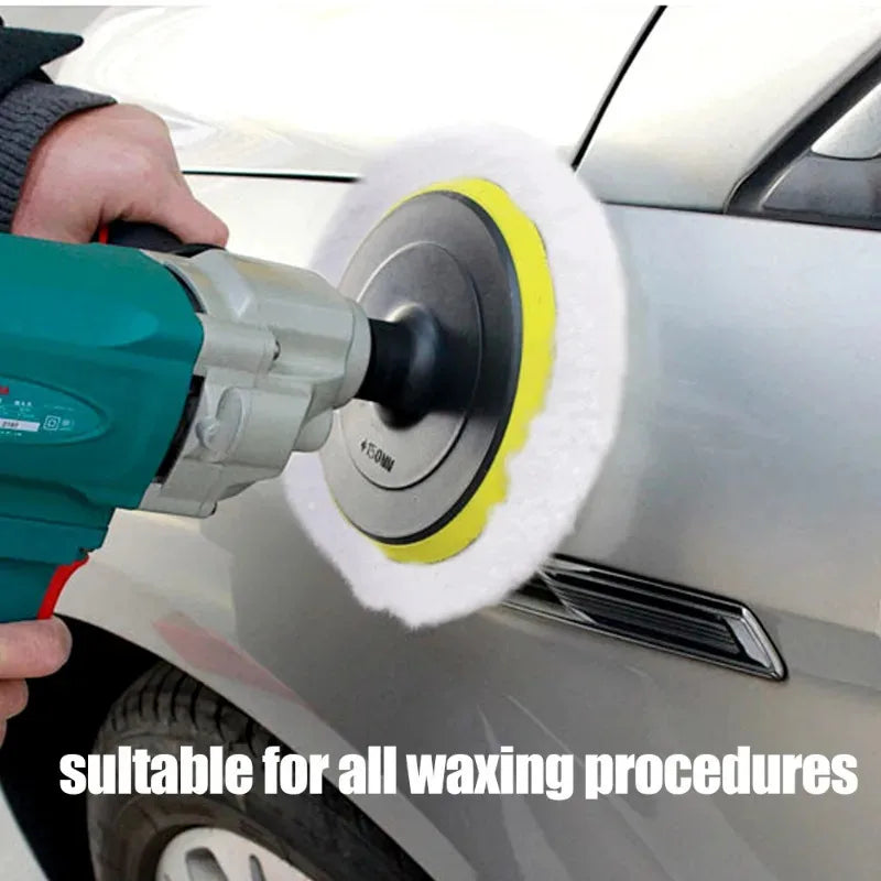 5pcs 3/4/5/6/7 Inch Polishing Kit Polishing Pad Car Waxing Sponge Disk Wool Wheel Auto Paint Care Polisher Pads for Car Polisher
