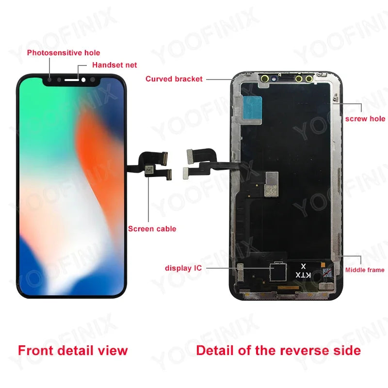 OLED For iPhone X XR XS MAX 11 11 Pro 12 Pro LCD Display With 3D Touch Screen Digitizer For iPhone 12 Mini 13 14 Plus 15 Incell
