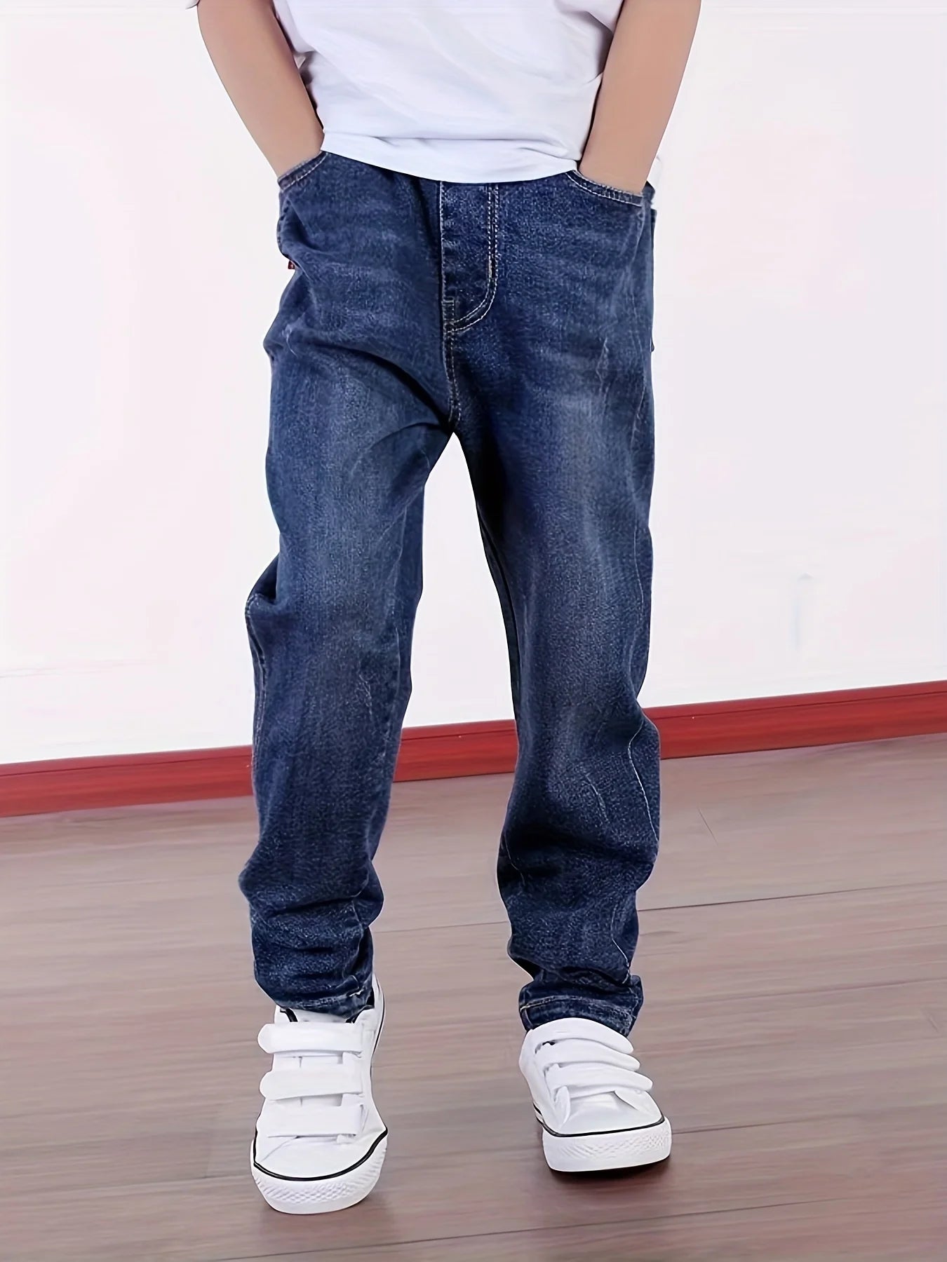 IENENS Kids Boys Jeans Baby Clothes Classic Pants Children Denim Clothing Infant Boy Casual Bowboy Bottoms Trousers  4-11 Years