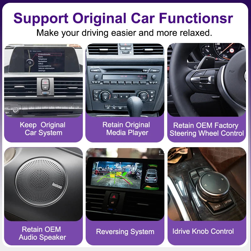 AUTOTOP 10.25" Linux Carplay Touchscreen For BMW 3 Series E90 E91 E92 E93 Left Hand Drive Car Without Original Screen (2005-2012) With Car Multimedia Screen Support Player Wireless Carplay Android Auto Airplay YouTube