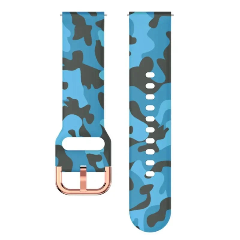 Printed Silicone band For Samsung galaxy watch 6 Classic-5-pro-4 sport bracelet 20mm 22mm strap for Amazfit GTS/GTR/4/3/2e Mini