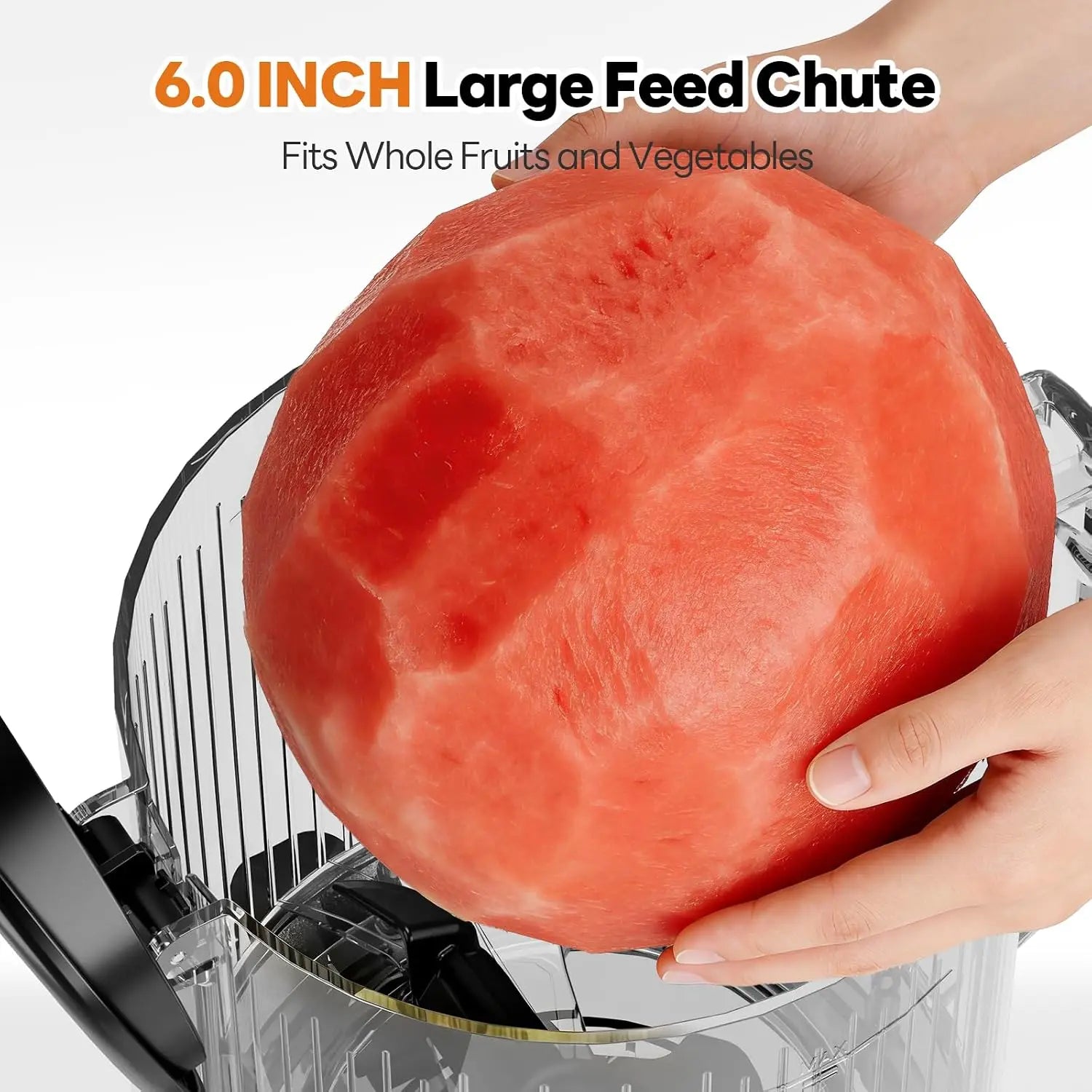 3-in-1 Cold Press Juicer for Juice, Nut Milk & Sorbet – Filter-Free, 6.0" Extra Large Chute, High Yield, Easy Clean