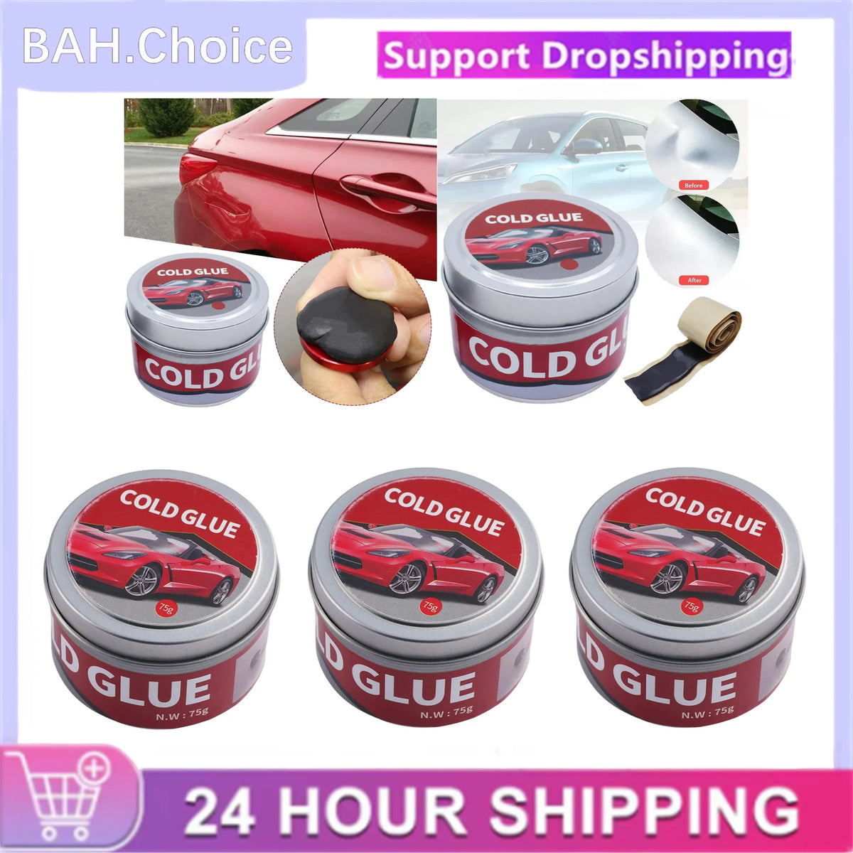 Cold Adhesive Glue Portable Cold Glue Dent Puller Quickly Fixes Universal Repairs Dents Swiftly Car Dent Puller & Remover