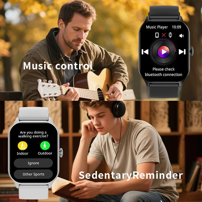 PEJE New 3D-UI Dial Smart Watch men 1.97" 700mAh 1ATM Waterproof 3 Type Styles3D rotationNovel and Cool Display Always Show Time