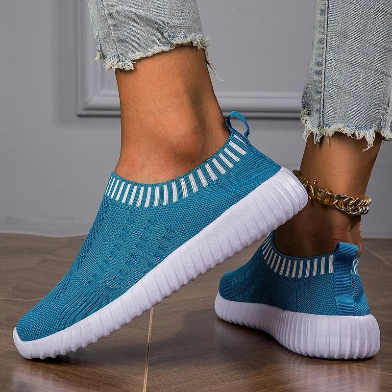 Shoes for Women Casual Flats Shoes Fashion Breathable Walking Mesh Flat Shoes Sneakers Women Gym Tenis Shoes Female Footwear