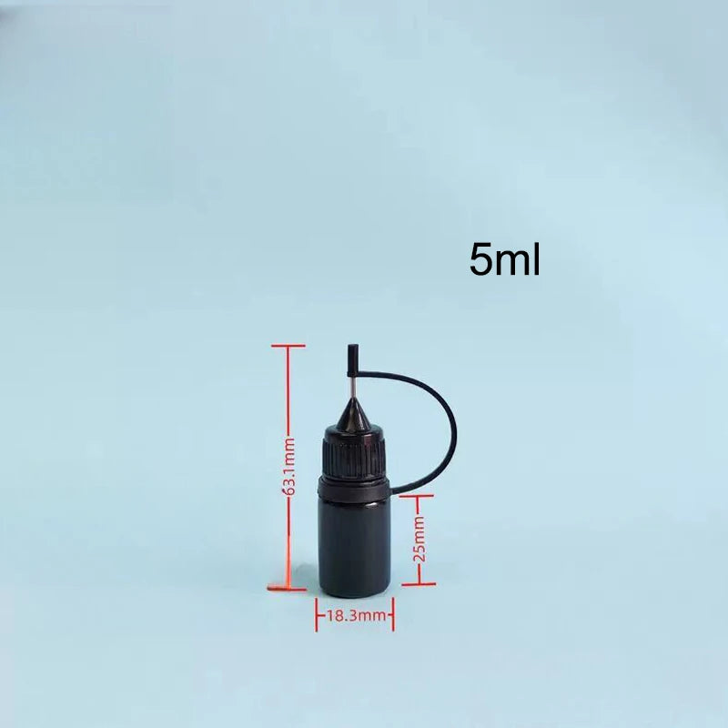 100-5ML Needle Tip Glue Applicator Plastic Bottle Essential Oil Injection Pigment Bottle Mobile Phone Dropper Repair Tool
