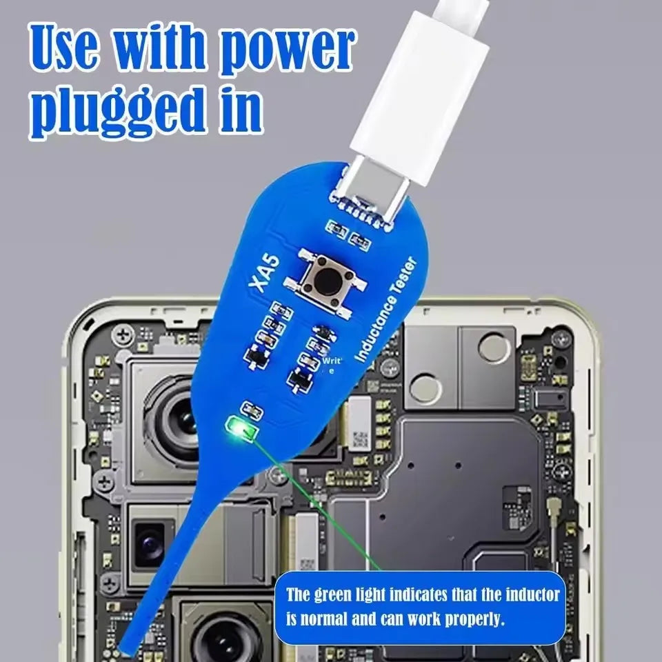 Type-C Powered High Precision Mainboard Coil Testing Tool Fast Inductance Fault Detection Diagnosis Mini Inductor Tester