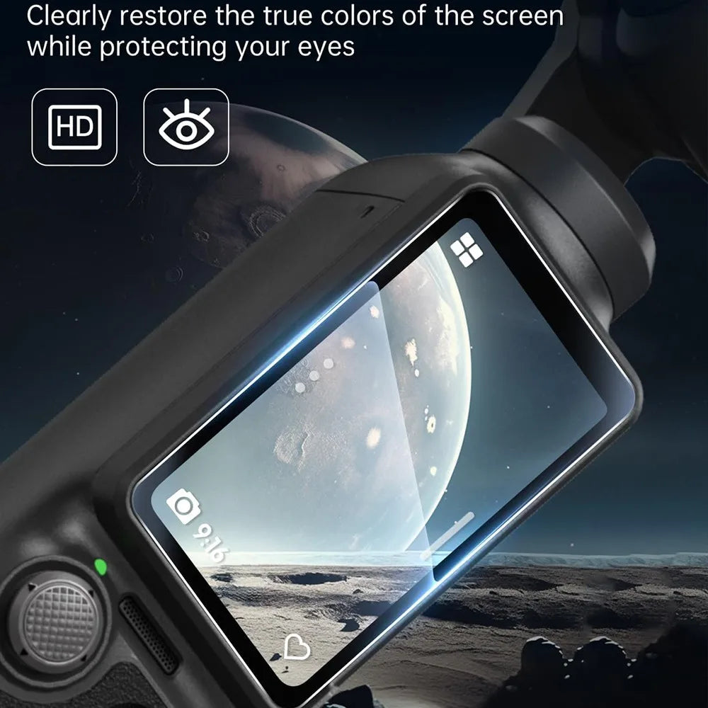 9H HD Tempered Glass for DJI OSMO Pocket 4/3 Full Screen Protector For DJI Pocket 4 Gimbal Camera Lens Protect Glass Accessories