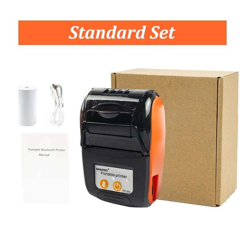 GOOJPRT 58mm Mini Thermal Receipt Printer Portable Inkless Bluetooth Ticket Bill POS Printer For Business Printing Wholesale
