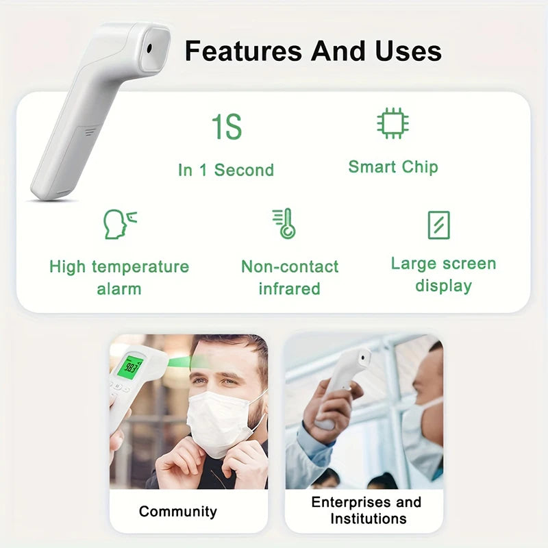 New Household Infrared Forehead Temperature Gun Electronic Thermometer Accurate Finger Clip Type Pulse Oximetry Oximeter