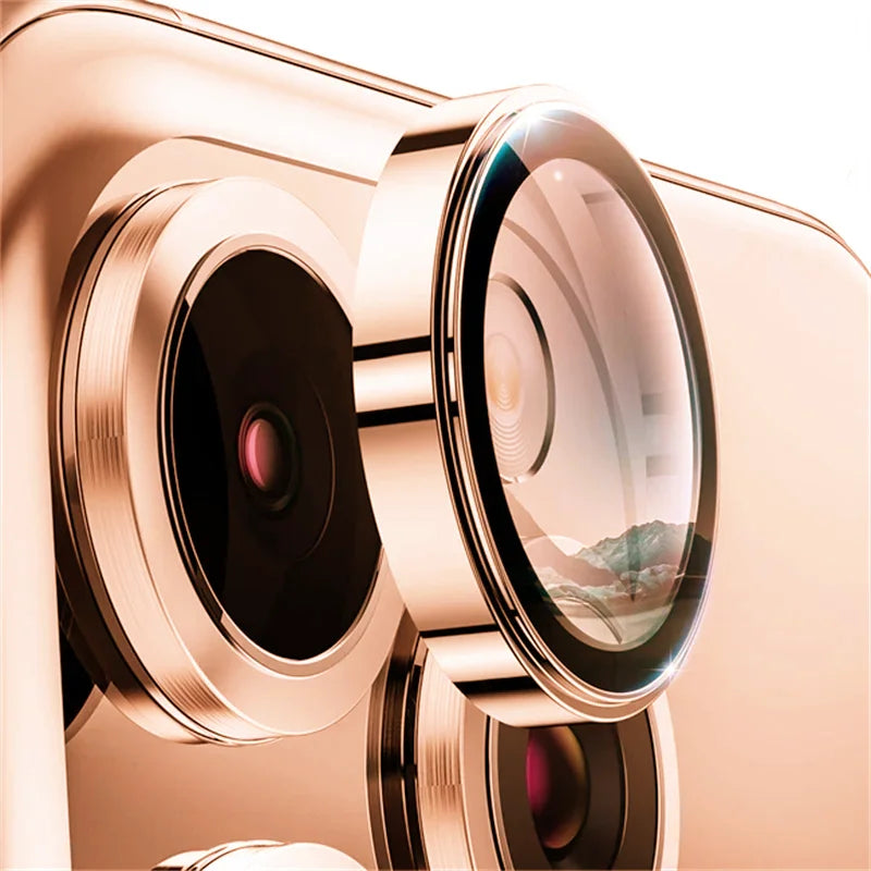 3D Metal Lens Protector Glass For iPhone Duo 18 Pro 18 Pro Max 17 Alloy Back Camera Ring Cover For iPhone 17 Pro 16 Pro Max Lens