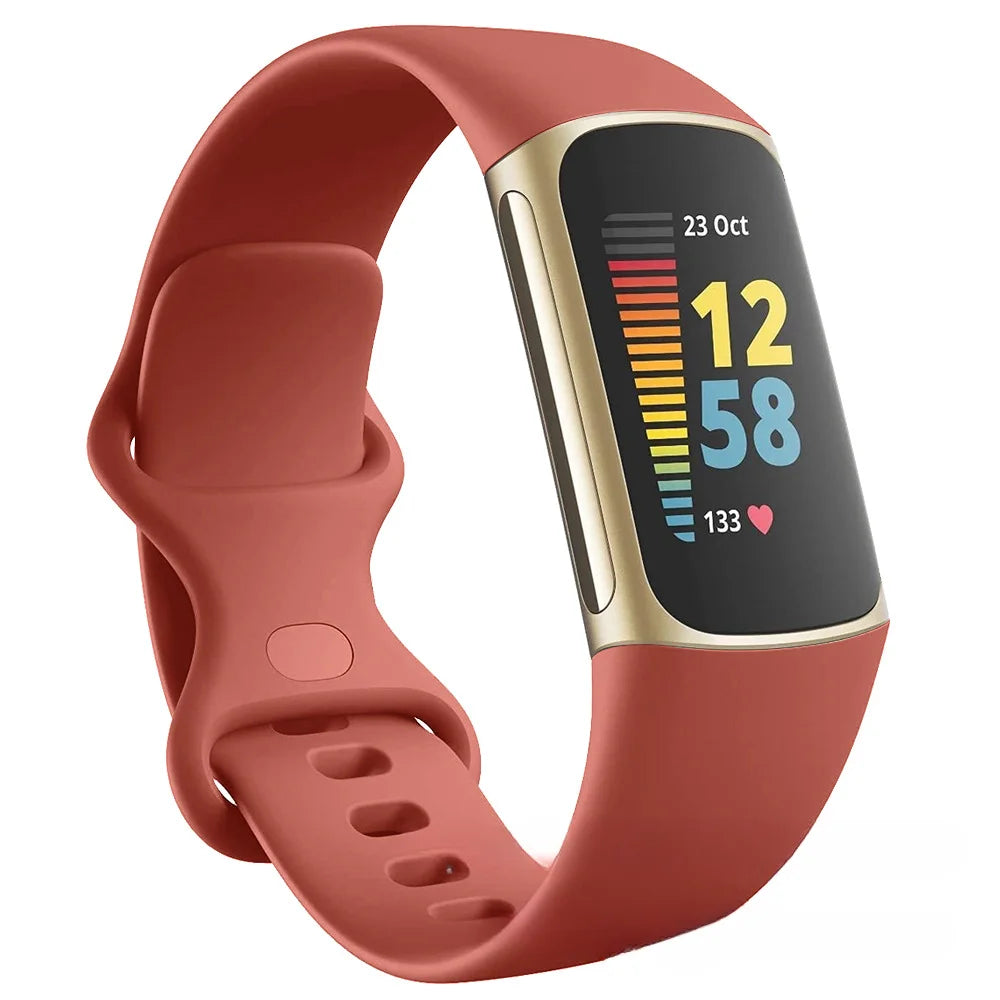 Watch Band for Fitbit Charge 5/6 Strap Wristband Replacement TPU Sport Bracelet for Fitbit Charge 5 Smartwatch Band Accessories