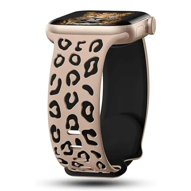 For Apple Watch Bands 40mm 44mm 42mm 45mm 41mm 49mm 46mm Engraved Silicone Bracelets Correa Series 8 9 SE ultra 2 3 10 11 Strap