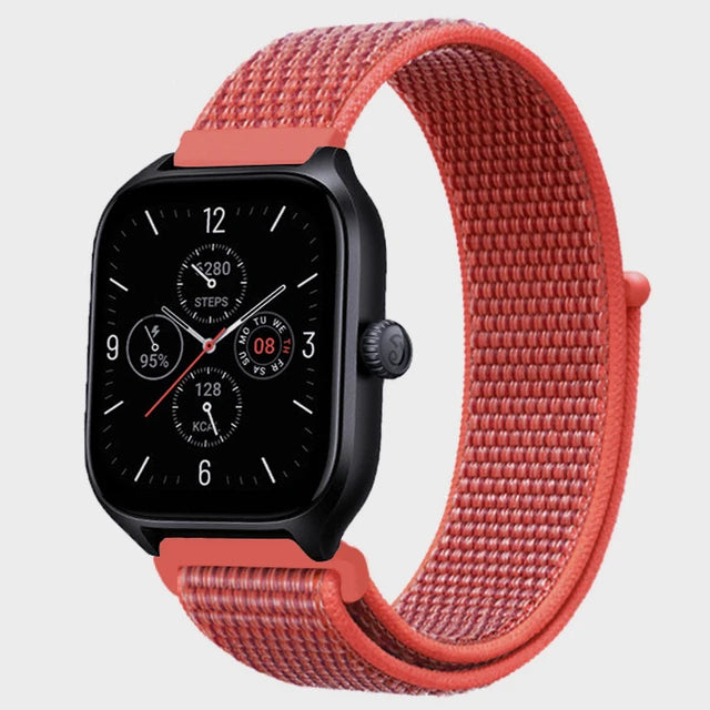 20mm 22mm Nylon Loop Strap for Amazfit GTR 47mm/GTR4 3 Pro/GTS 4 mini/3 Bracelet for Amazfit Balance 3 2/bip 5 6 Max/Stratos 2 3