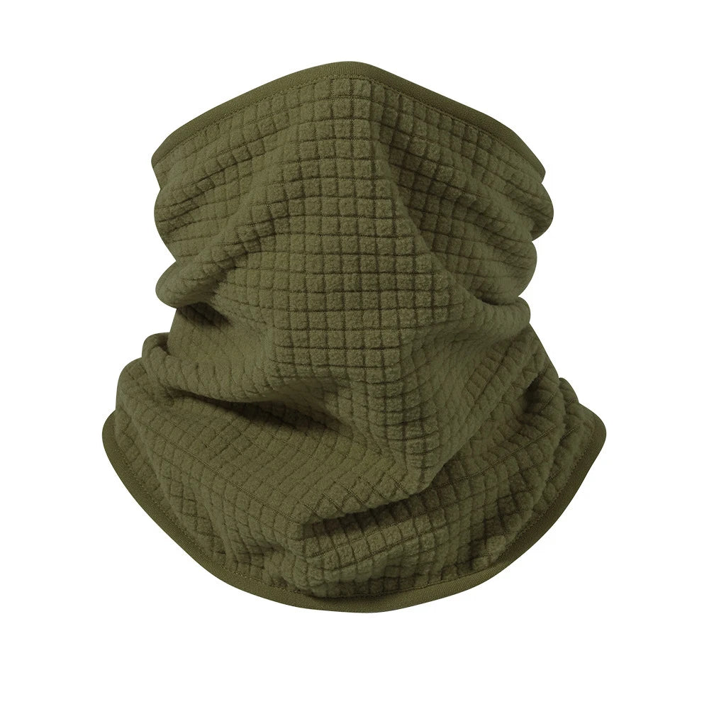 Waffle Cycling Neck Gaiter Windproof Winter Polar Fleece Neck Warmer Hiking Unisex Skiing Mask Tube Scarf Face Covering Camping