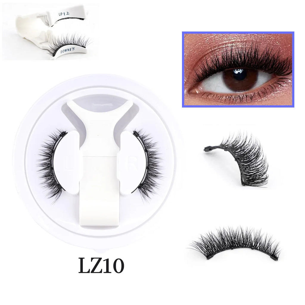1 Pair Magnetic Eyelashes Set Reusable Easy to Use Eyelash Extension Tools Natural Curler False Eyelashes With Magnetic Tweezers