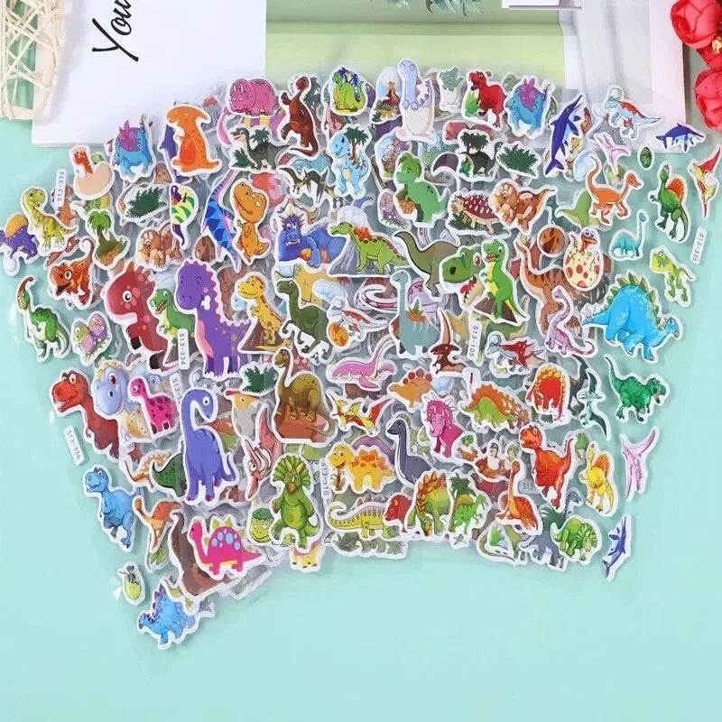 40 Mixed Packs Kids Stickers Puffy Bulk Stickers for Girl Boy Birthday Gift Scrapbooking Animals Cartoon