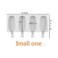 4/8 Hole Silicone Ice Cream Forms Popsicle Molds DIY Homemade Dessert Freezer Fruit Juice Ice Pop Cube Maker Mould With Sticks