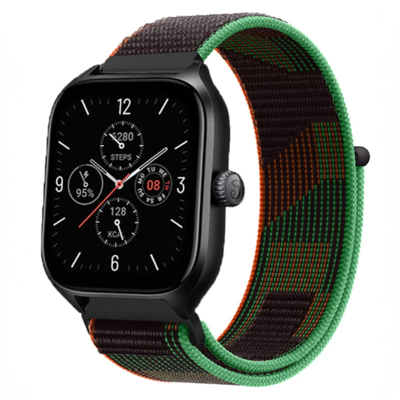 20mm 22mm Nylon Loop Strap for Amazfit GTR 47mm/GTR4 3 Pro/GTS 4 mini/3 Bracelet for Amazfit Balance 3 2/bip 5 6 Max/Stratos 2 3