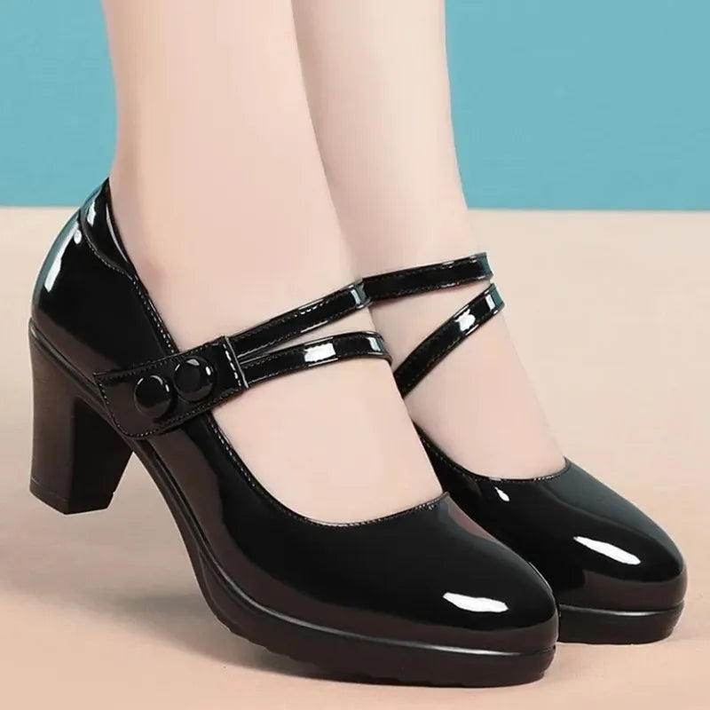 Women Casual European Design High Quality Spring Lace Up Shoes Lady Cool Comfort Black Stylish Heel Boots Botas Femininas G745