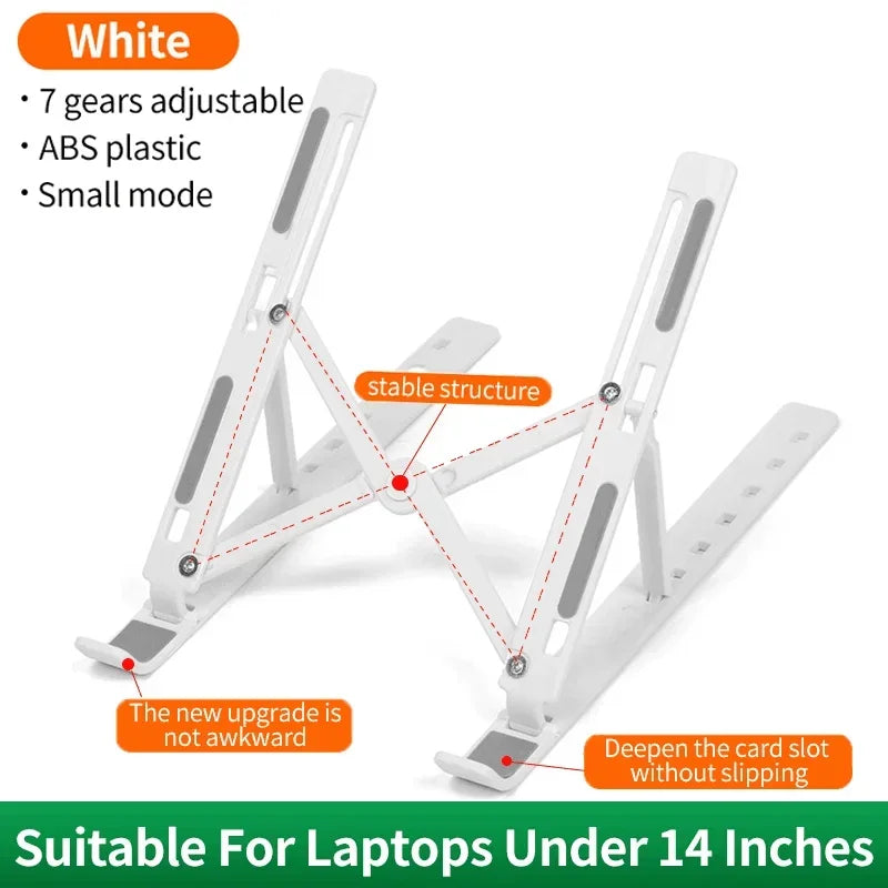 Laptop Stand Portable Foldable Notebook Bracket Adjustable Computer Monitor Holder For Macbook Air iPad Tablets Base Accessories