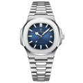 POEDAGAR Fashion Square Quartz Man Clock Waterproof Luminous Date Stainless Steel Watches For Men Luxury Business Men Wristwatch