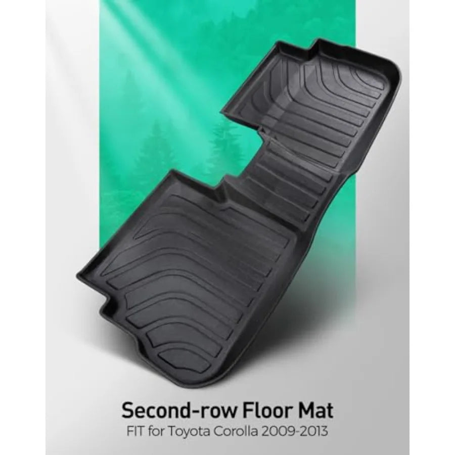 All Weather Floor Mats for  Corolla 2009-2013 Sedan Only TPE Black Rubber Car Liner Full Set Fit Matrix  2009 2010