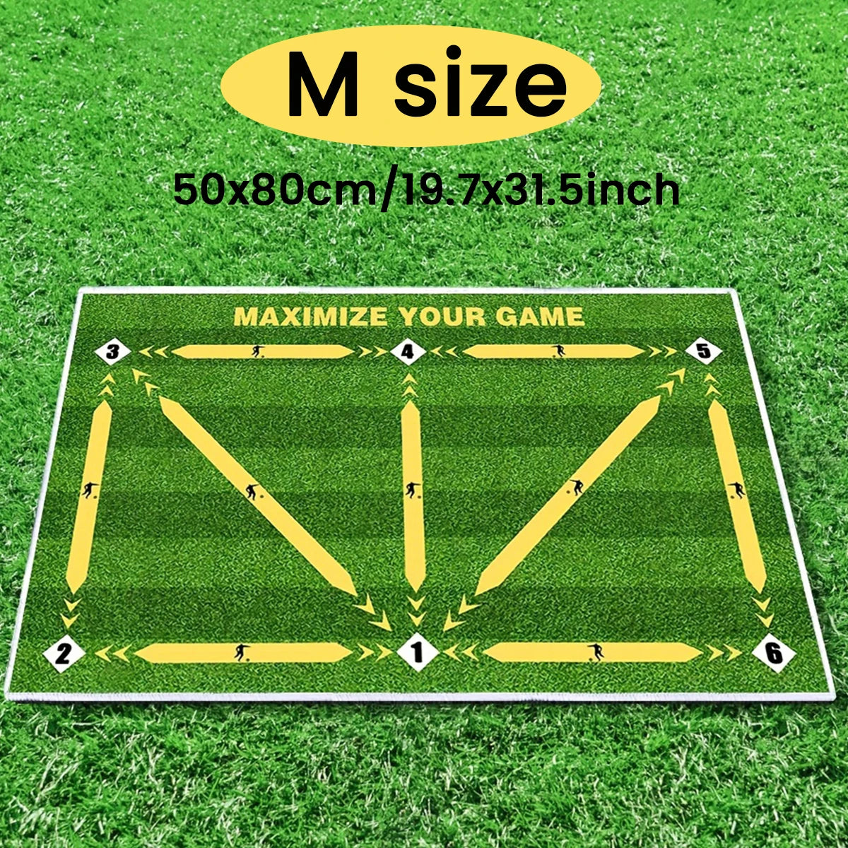 1Pc Soccer Ball Control Training Mat | Stable and Silent Rubber Base | Digital Guidance Design,Improve Ball Sense,Daily Training