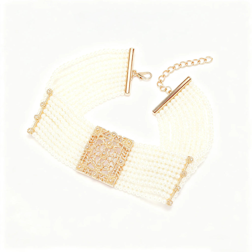 Bohemia Multi-layer Imitation Pearls Choker Necklaces for Women Fashion Jewelry Bridal Wedding Party Accessories 2026