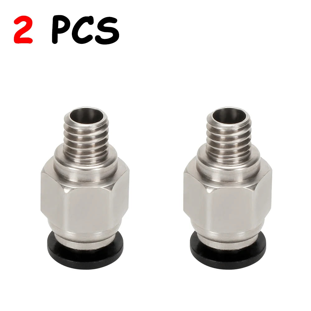 1-10pcs 3d Printer Accessories PC4-M6 Male Straight Pneumatic PTFE Tube Push in Quick Fitting Connector