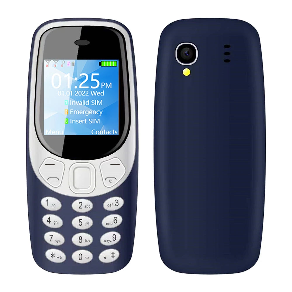 SERVO Q3308Pro 3 SIM Card Mini Mobile Phone Bluetooth Dial Magic Voice FM Call Recorder 1.33inch Small Pocket Button Cell Phones
