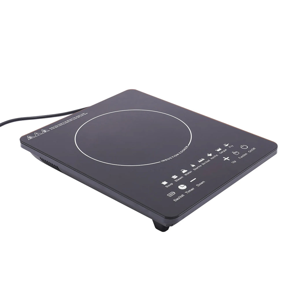 110V 750W Electric Induction Cooktop 8 Power Levels Touch Control Burner 180min Timer Portable Stove for Home RV