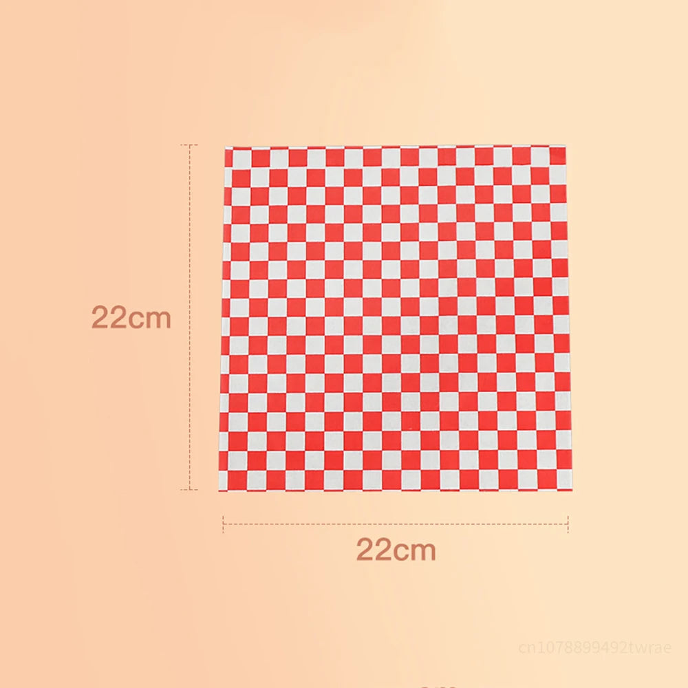 50-200Pcs Deli Wax Paper Old Newspaper Greaseproof 22x22CM Burger Bread Wrap Basket Mat for Fries Sandwich Papel Antigrasa