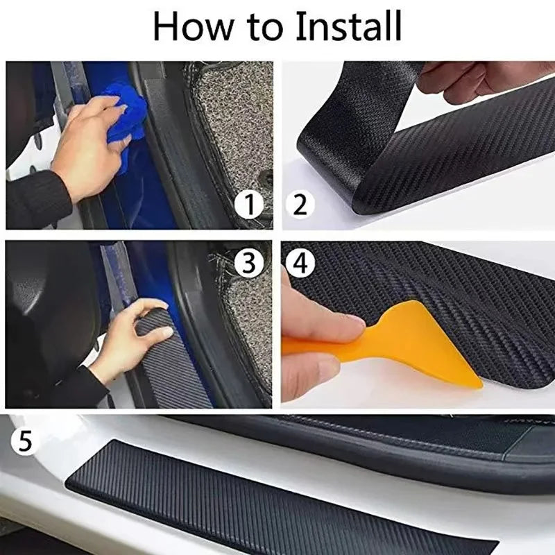 Carbon Fiber Tape Stickers on Car Automotive Cloth Tape Waterproof Decorative Masking Adhesive Adhesives Sealers Hardware Home