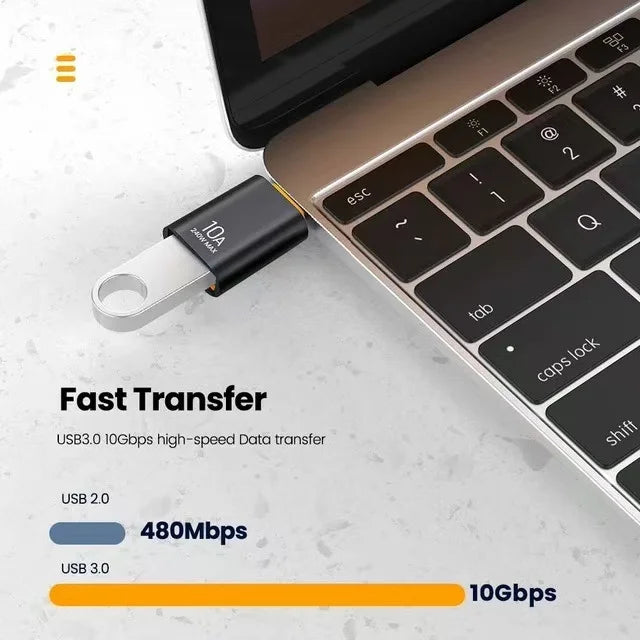 10A /6AUSB A To USB C OTG Adapter Type C to USB Converter USB 3.0 Adapter For Xiaomi 14 MacBook USB To Type C OTG Connector