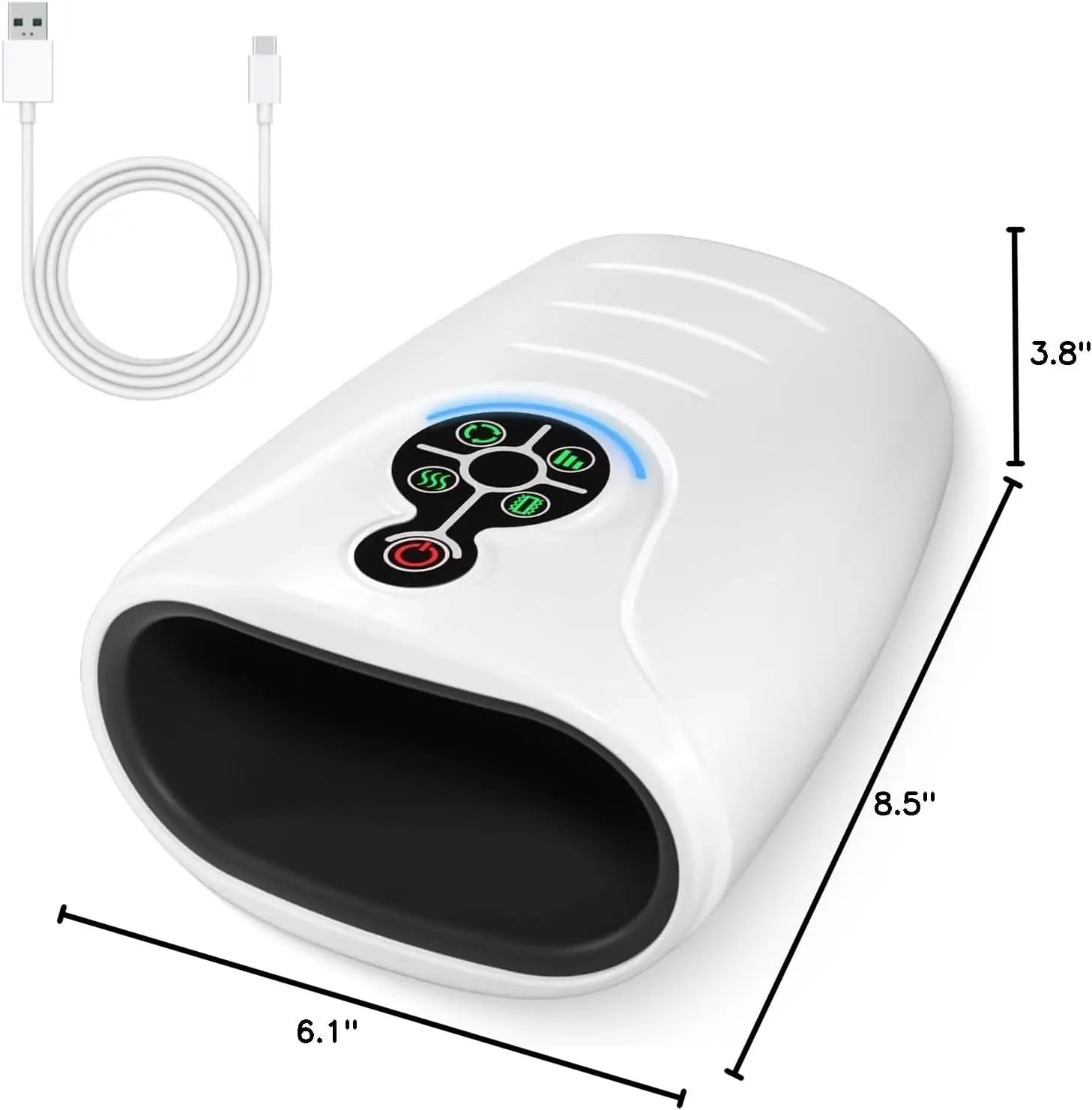 LINGTENG Hand Massager, Cordless Heated Massager, Relax Anytime, Anywhere, Warm and Comfortable, Helps You Unwind Deeply, A Holiday Gift for Home or Office