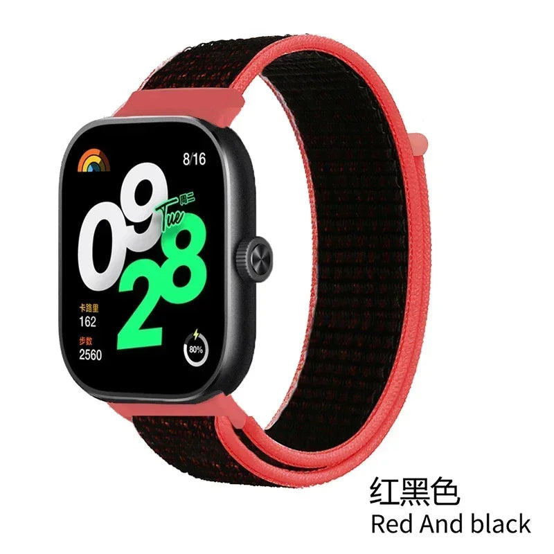 Breathable Strap for Xiaomi Redmi Watch 4/5/6 Nylon Replaceable Wristband Smart watch Belt for Mi Band 9/8 Pro Sport Watchband