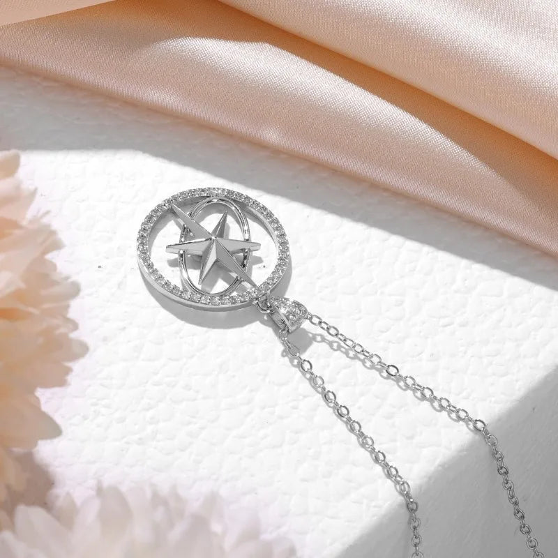 Light Stick Inspired Necklace 18K Gold Plated Cubic Zirconia Pendant Jewelry for Fans Katseye The Wild World Tour Concert Gifts