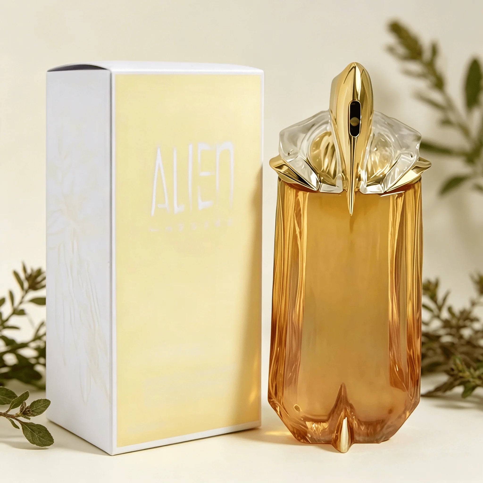 Mugler Alien Goddess EDP 90ML Perfume For Women Rich Warm Vanilla Coconut Milky Floral Amber Aroma Long Lasting Unique Gradient Gold Faceted Crystal Bottle Complete Gift Box Dating Anniversary Present