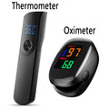 Medical Temperature Infrared Thermometer Forehead Digital Non-contact Thermomete or Finger Blood oxygen saturation Oximeter LED