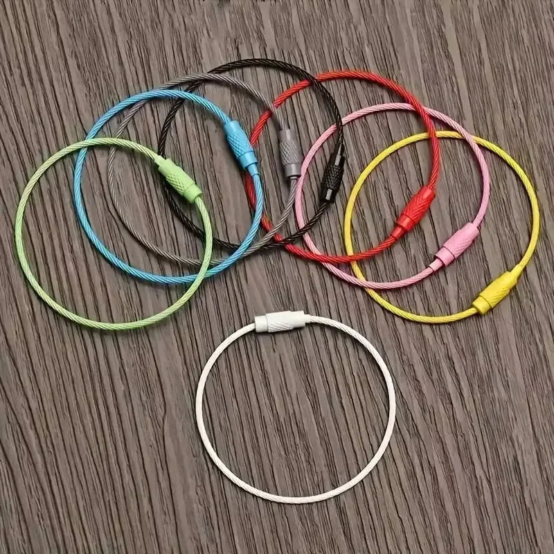 Colorful Stainless Steel Wire Luggage Tag Clip Durable And Easy To Install Perfect For Travel And Everyday Use  5-10pcs