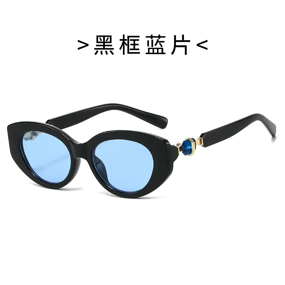 New Vintage Cat Eye Sunglasses for Women Men Brand Oval Sun Glasses Female Eyewear Oculos De Sol for Male Female Eyeglasses