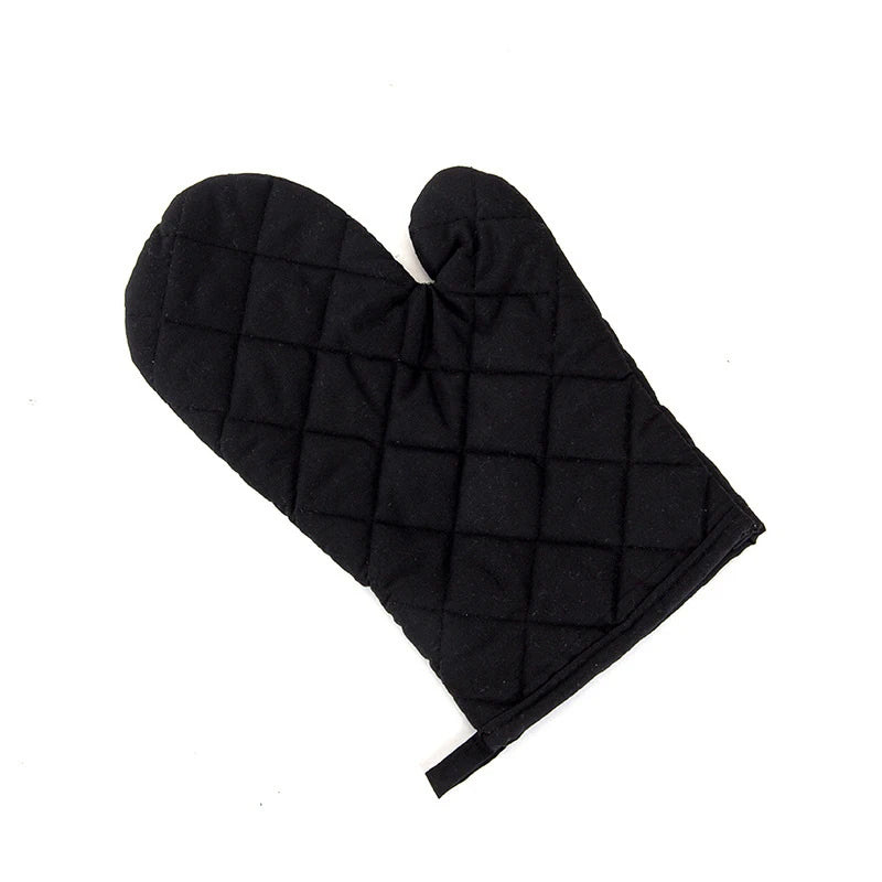 1Pcs Oven Mitts Heat Resistant Microwave Oven Glove Cotton Linen Baking BBQ Non-slip Oven Mitts Kitchen Cooking Supplies Tools