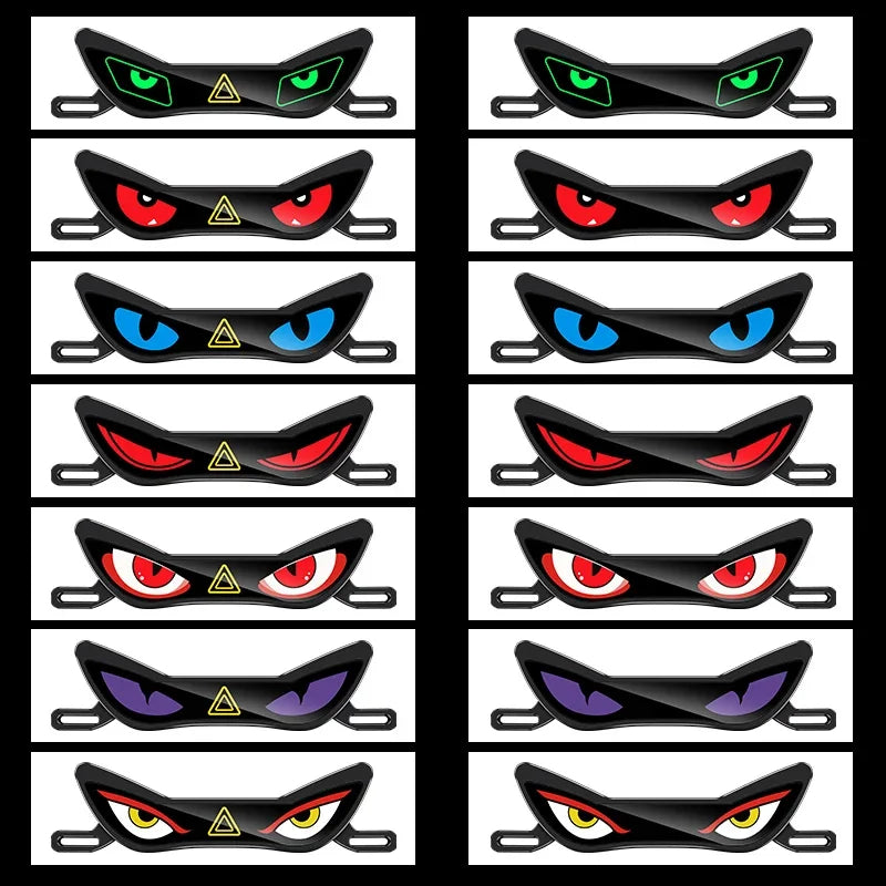 2026 Newest Motorcycle Cool Demon Eye LED License Plate Waterproof Ambient Light Headlight Brake Light Motorcycles Light