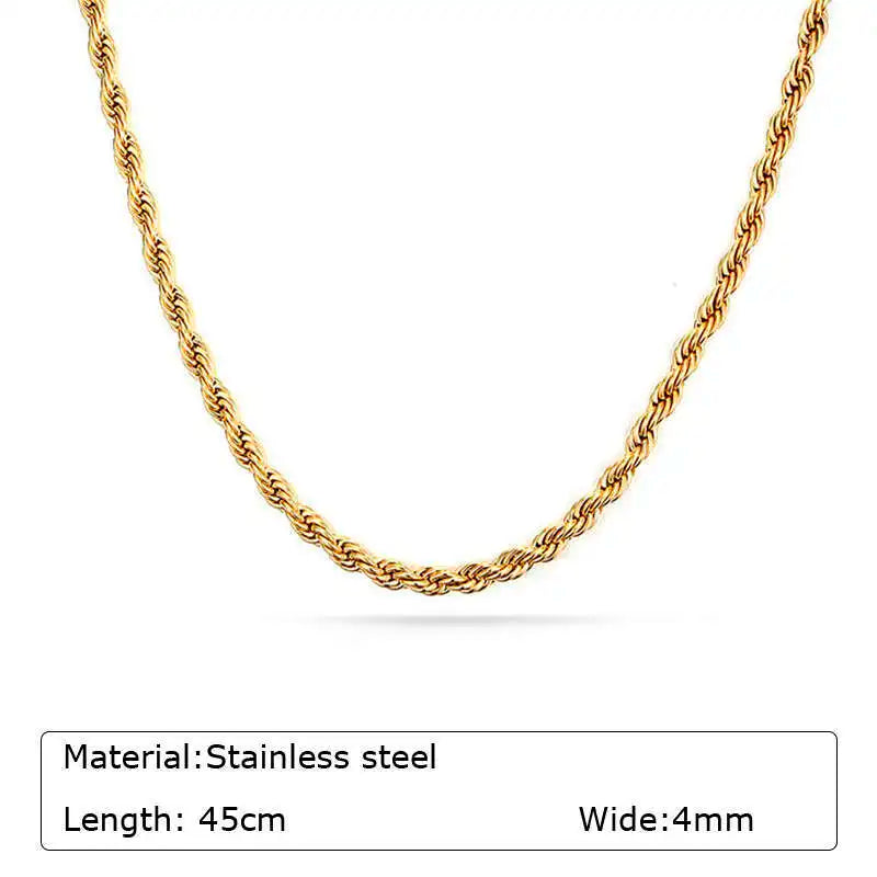 Chunky Gold Plated Link Necklace For Women, Stainless Steel Oval Thick Chain Choker Minimalist Jewelry Trendy Party Jewelry Gift