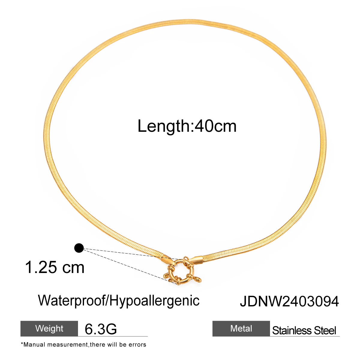 Uworld 18K Gold Stainless Steel Minimalist Cross Chain Necklace Adjustable Multifunctional Clasp Elegant Jewelry Gift for Women