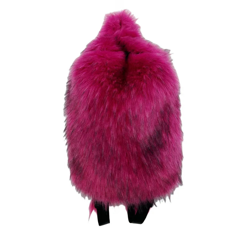 2026 NEW FASHION Y2K Faux Fur FOR Women Backpack Solid Soft Fleece Knapsack Harajuku Style Winter Ladies Bag