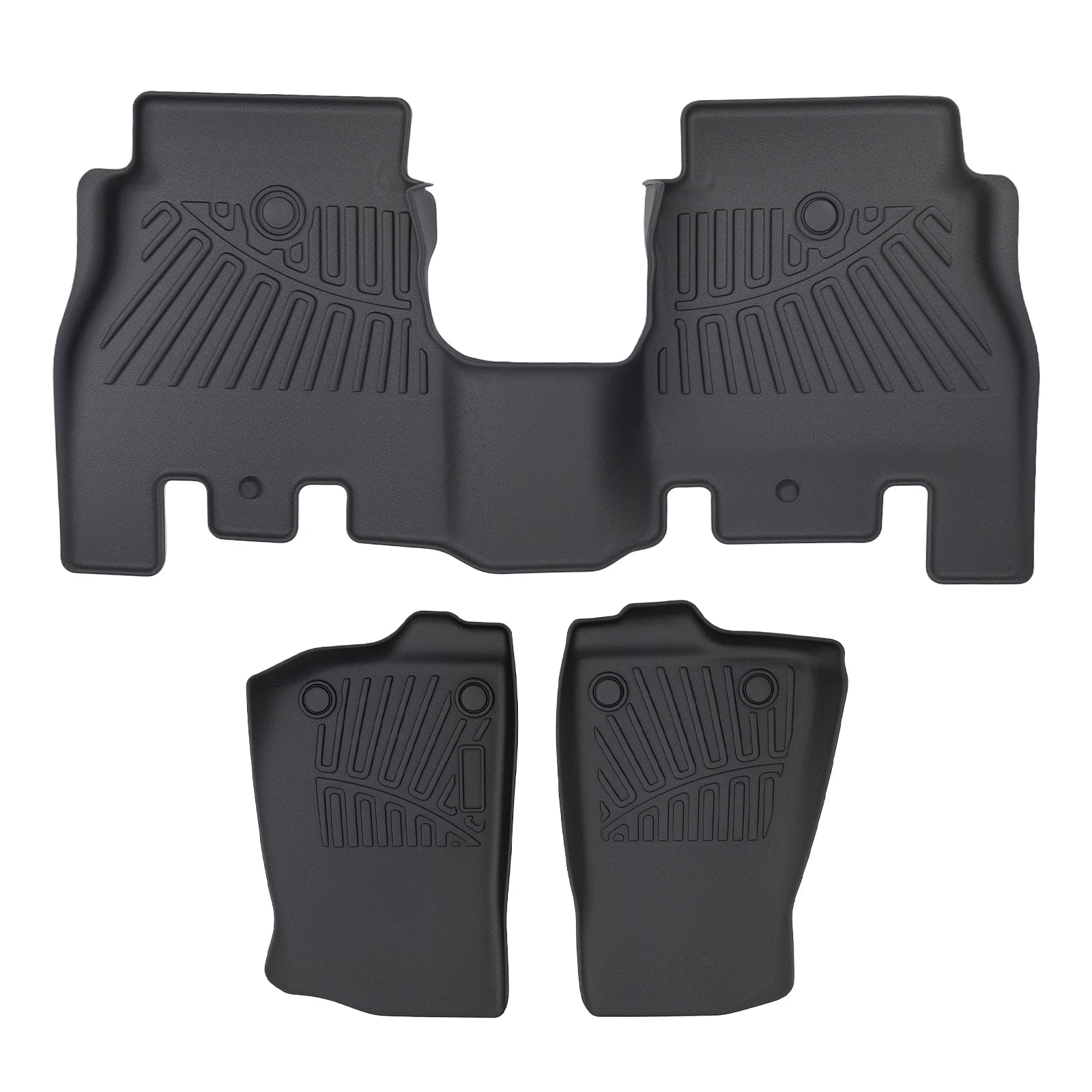 Floor Mats Liner for Jeep Wrangler JL 4-Door 2018-2024 TPE Car Mat Front & Rear
