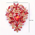 Creative Crown Brooch High-end Alloy Women's Corsage Women's Colorful Rhinestone and Water Drop Jewelry